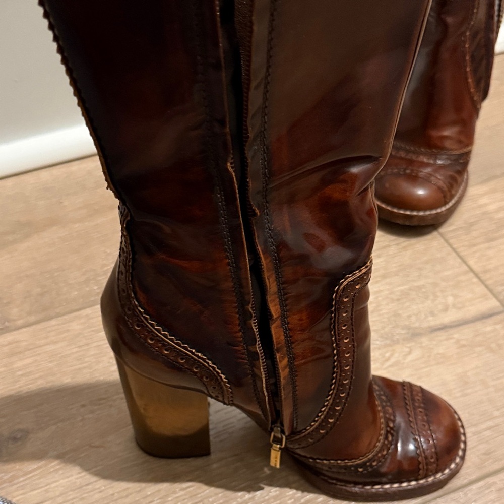 Dolce & Gabbana Dark Brown Heeled Boots - Picture 7 of 10